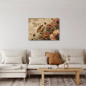 Üveg kép - Méhecske rét II. (70x50 cm)
