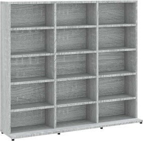 vidaXL szürke sonoma színű szerelt fa CD-szekrény 100 x 23 x 89,5 cm
