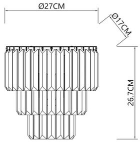 Fali lámpa MILANO 2xE14/40W/230V arany