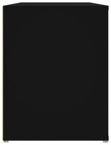 fekete szerelt fa cipőtartó 100x35x45 cm