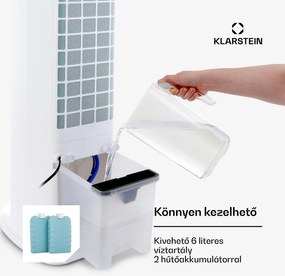 Klarstein Skytower 360° Smart, léghűtő, 60 W, 450 m³/ó, 6 liter, hordozható