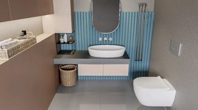 CeraStyle CITY fali WC - MATT FEHÉR - rimless - perem nélküli - rejtett rögzítésű - 53 cm