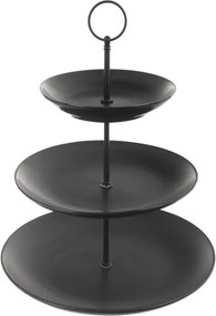 Patera háromszintes étkészlet fekete 16/21/26cm