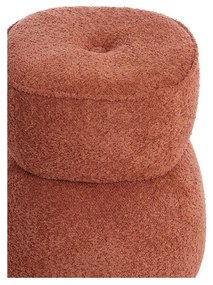 Narancssárga buklé puff Leyla – Light &amp; Living