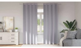 Függönyök függönyökkel 2 pcs Fém szürke 260x140cm Poliészter