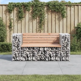 vidaXL tömör duglászfenyő gabion kerti pad 143 x 71 x 65,5 cm