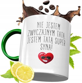 Zöld Bögre Apukának Születésnapi Ajándék fényképes nyomtatással