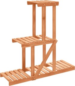 vidaXL tömör fenyőfa virágtartó állvány 81 x 25 x 75,5 cm