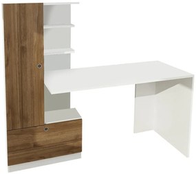 Íróasztal Domingos - White, Walnut