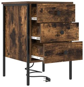 Éjjeli Szekrények 2 pcs Füstölt tölgy 42 x 41 x 61 cm Faanyag