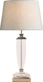 LAURA ASHLEY 3582661-Q CARSON Kristály Asztali lámpa Fehér, Polírozott nikkel B22 IP20