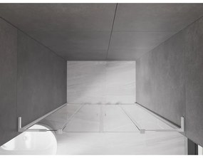 Mexen Velar L Duo, tolózuhanyajtó nyitáshoz 160 cm, 8 mm átlátszó üveg, króm, 871-160-003-02-01
