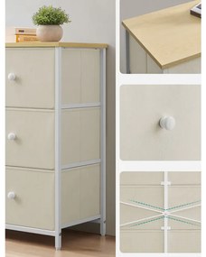 Bézs Fém Komód 80×30×71 cm. AUK-E1033 WT