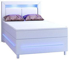 Rugós ágy Norfolk 120 x 200 cm fehér