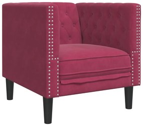 bordó bársony Chesterfield kanapéfotel