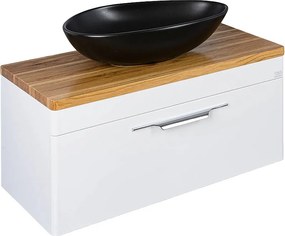 CeraStyle OLIVE - PULTRA ültethető - Top Counter - porcelán mosdó - MATT FEKETE -75 x 38 cm