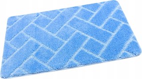 Fürdőszobaszőnyeg Gumírozott Kék Tégla Szőnyeg Lotus 50x80 cm