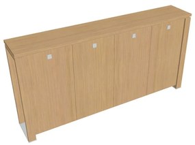 Verno+ közepes gardrób 260 x 46 x 130 cm, világos tölgy