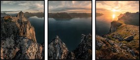 Triptichon Poszterek 60x90 sorozat hegyek naplemente