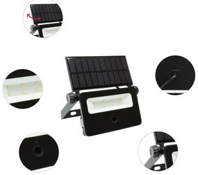 LED Napelemes reflektor érzékelővel NOCTIS LED/2W/1800 mAh 3,7V 6000K IP65