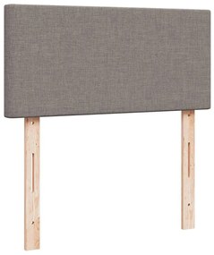 tópszínű szövet ottomán ágy matraccal &amp; LED-ek 90x200 cm