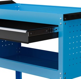 DURHAND Műhely Kocsi Eszköz Trolly 3-Szintes Eszköz Kocsi Fiókkal, Oldali Eszköztartóval és Fogantyúval, Műhely Trolly Garázs, Raktár, DIY Eszközök sz