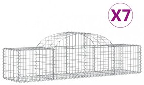 7 db íves horganyzott vas gabion kosár 200x50x40/60 cm