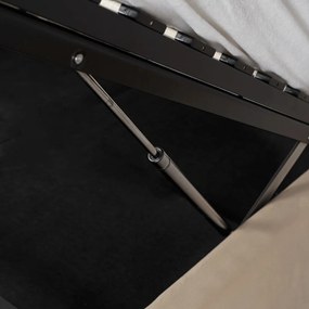 ŁÓŻKO 160x200 HAGA Kremowe Welurowe Z Pojemnikiem