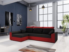 Sarok ülőgarnitúra Paragon L (piros + fekete) (B). 1062155