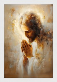 Poszter Keret Fa Jézus Krisztus Imádság Vallásos Művészet 40x60