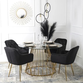 Kerek Üveg Étkezőasztal. OLIVIER 120 cm