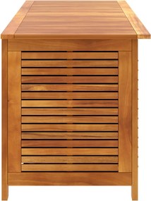 vidaXL tömör akácfa kerti tárolóláda zsaluval 150 x 50 x 56 cm
