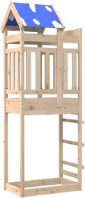 vidaXL Játék Torny Barna 85 x 52,5 x 239 cm Tömör fenyőfa