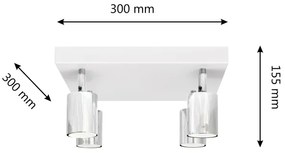 LED Spotlámpa TUNE 4xGU10/4,8W/230V matt króm/fehér