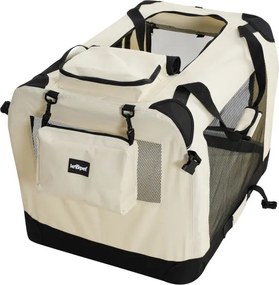 Leopet Szállítódoboz kutyáknak L 70 x 52 x 52 cm bézs