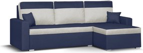 ASTRA3 Kinyitható sarokkanapé Sötétkék/krém