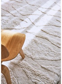 Fehér mosható kézi szövésű gyapjú szőnyeg 170x240 cm Enkang Ivory – Lorena Canals