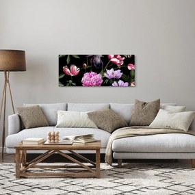 Kép - Virágok illusztrációja (120x50 cm)