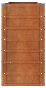 rozsda színű corten acél kerti magaságyás 160 x 40 x 77 cm