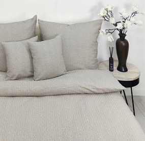 Ágyneműhuzat Prémium virágos apró fehér bézs alapon 160x200