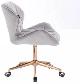 HR111K Acél modern velúr szék arany lábbal