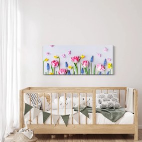 Tavaszi virágok képe (120x50 cm)