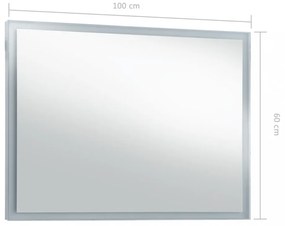 LED-es fürdőszobai falitükör 100 x 60 cm