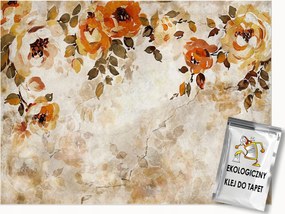 Fotótapéta Virágok A Betonon Vintage Rózsák A Nappali Hálószobájába Tapéta 150x105