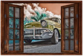 Poszterek 60x40 Sárga antik autó