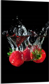 Üveg Vágódeszka 30x52 Eper a Konyhába