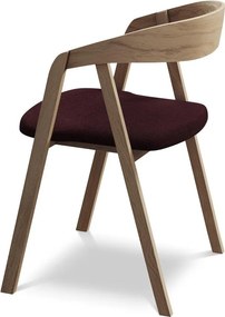 Borvörös tömörfa étkezőfotel Erika – Makamii