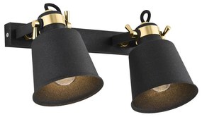Argon 0876 - Wall spotlámpa KONGO 2xE27/15W/230V fekete