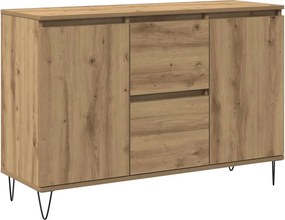 vidaXL kézműves tölgy színű szerelt fa tálalószekrény 101,5 x 35 x 70 cm