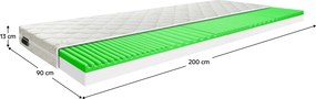 Matrac, hab, 13 cm, 90x200 cm, BRAVO